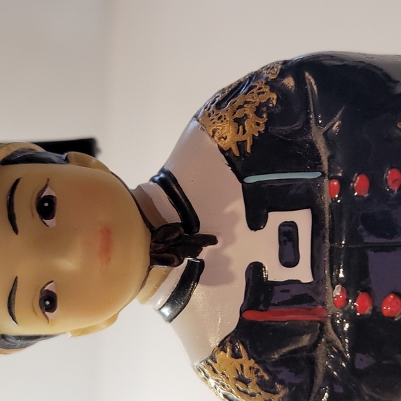 Chinese porcelain Enamel Emperor statue figure 6"-2.5" - Picture 6 of 9